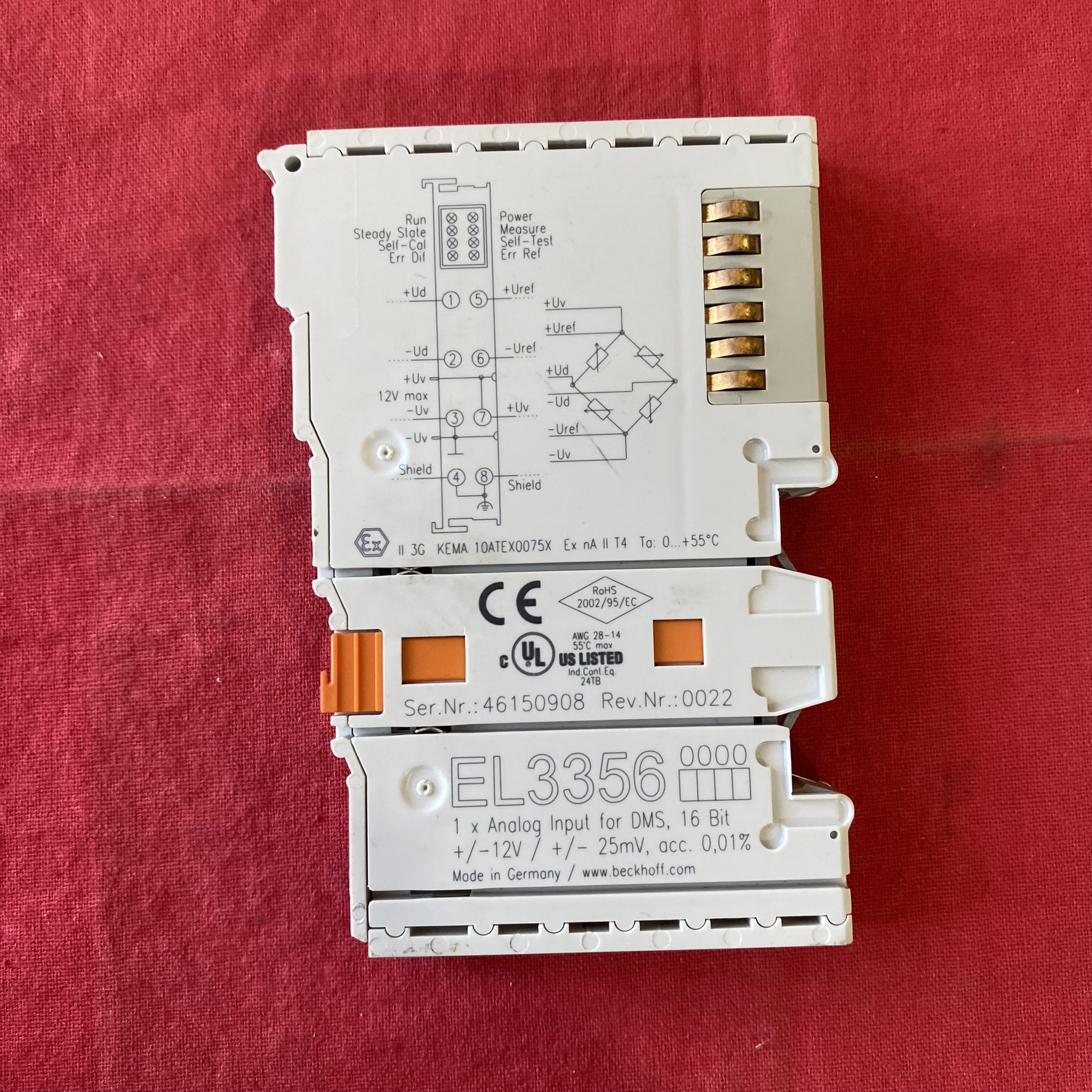 倍福EL3356模拟量输入端子模块