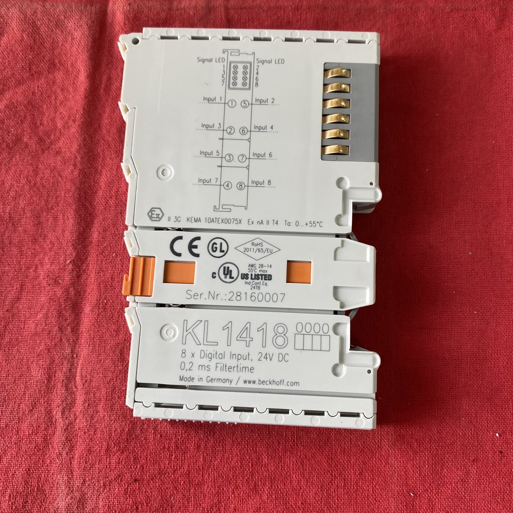 倍福KL1418数字量输入端子模块