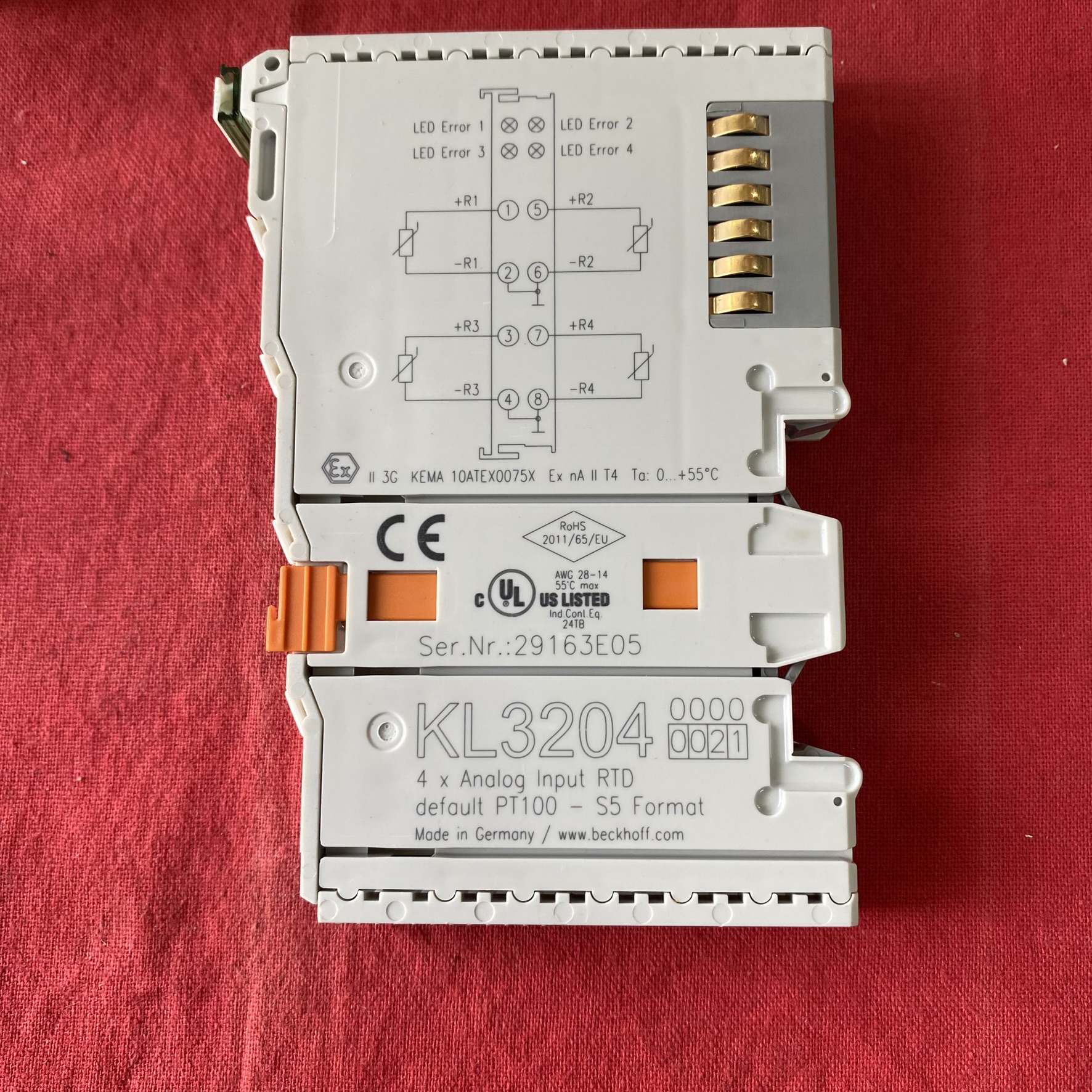 倍福KL3204模拟量输入端子模块