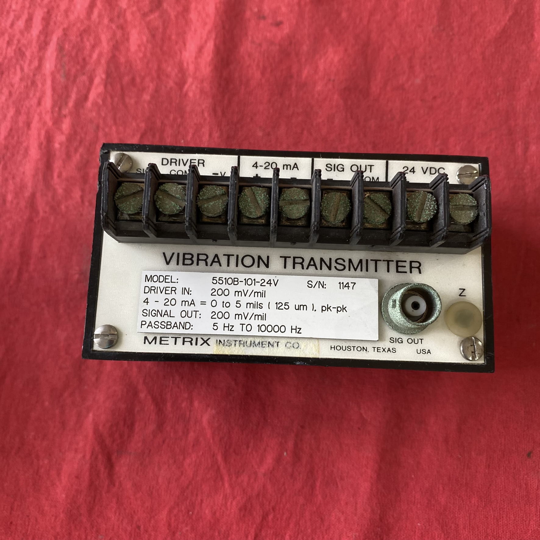 METRIX  5510B-101-24V振动信号调理器